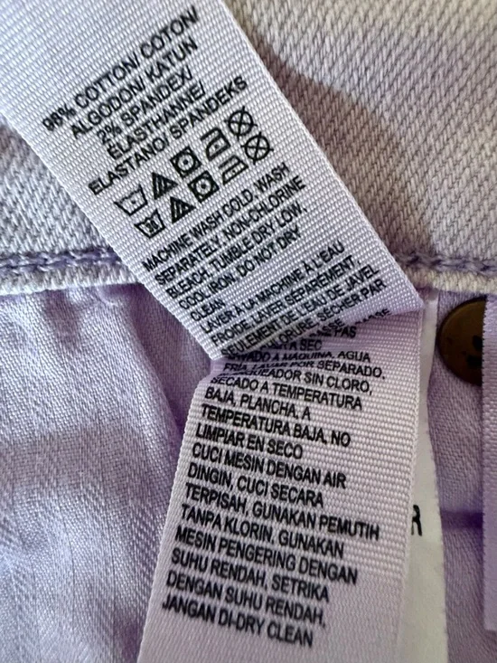 Lucky Brand The Cut Off Denim Shorts -Sz 14 -Lavender Purple - Picture 8 of 14